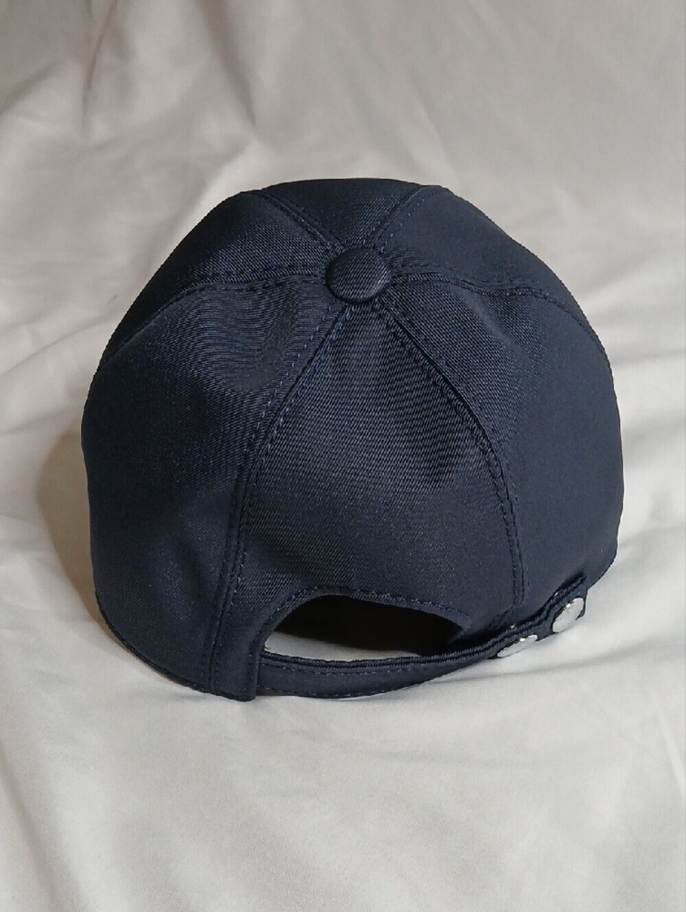 Hermes Navy Blue Baseball Cap with White Embroidered Logo - Picture 2 of 5